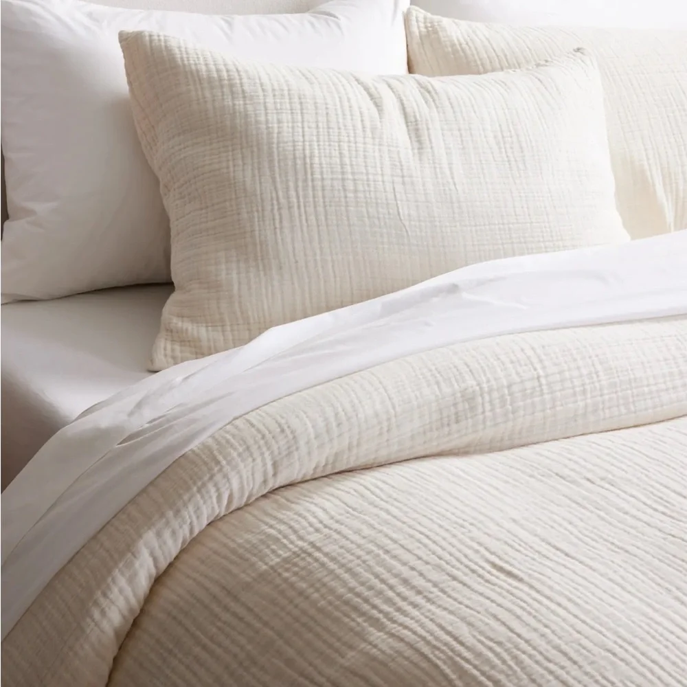 QUINCE Organic Airy Gauze Duvet Cover Twin Ivory